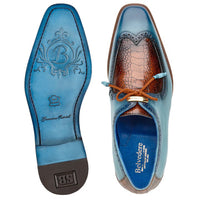 Ostrich Leg Belt - Ocean Blue