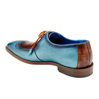 Ostrich Leg Belt - Ocean Blue
