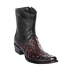 Los Altos Black Cherry Ostrich Low Shaft European Square Toe Men’s Boot