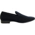 Bravo Mens Modern Slip On Velvet Tuxedo Loafer in Black - Men's Dress Shoes