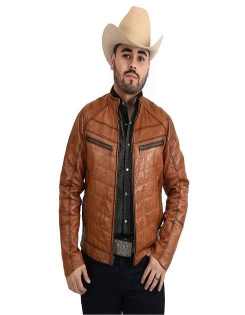 Original Fine Leather Honey Color Western Jacket