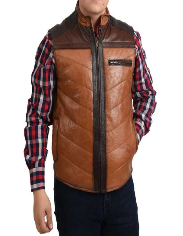 Fine Leather Honey Vest