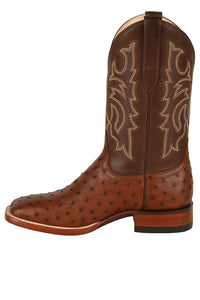 Men's Los Altos Ostrich Skin Wide Square Toe Boots - B