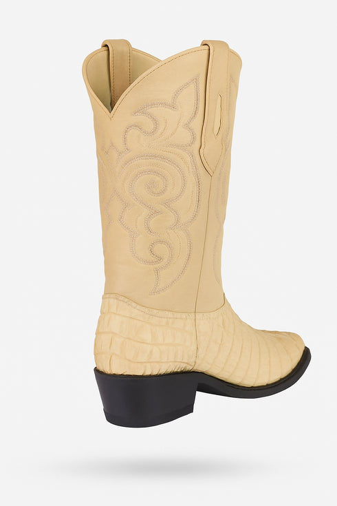 Botas de  Cocodrilo - Caiman Cola Horma Puntal- A