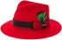 Grayson Fedora Crushable 100% Australian Wool Traveler Two Tone Red Hat