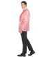 Men’s Drake Fuchsia Floral Tuxedo Blazer – Slim Fit Peak Lapel 1 Button Prom Dinner Jacket for Weddings & Formal Events