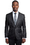 Mens Black Sport Coat - Men's Slim Fit Two Button Blazer In Black Paisley