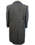 Mens Black Full Length Wool Belted Topcoat Falcone Long Coat