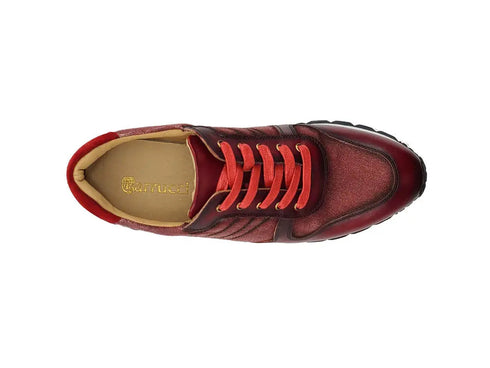 Fashion Sneaker Calfskin with Canvas inlaid