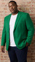 Executive Apparel Ultralux Men’s Kelly Green Blazer Jacket, Formal Sport Coat for Weddings and Events
