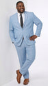 Men’s Light Blue Linen Suit – 2 Button Summer Wedding, Beach Wedding & Business Suit