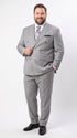 Men’s Light Grey Double Breasted Suit, Classic Fit Silver Gray Luxury Wedding Business Suit