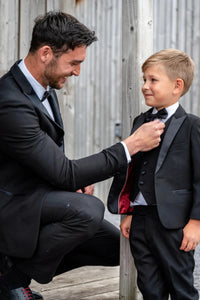 Father Son Matching Suit Party & Wedding Wear Black Tuxedos