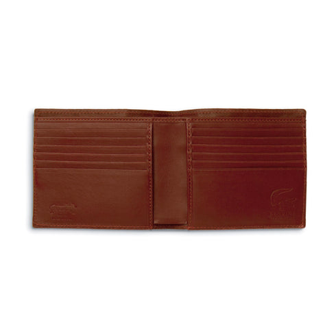 Mens Alligator Hipster Wallet in Cognac