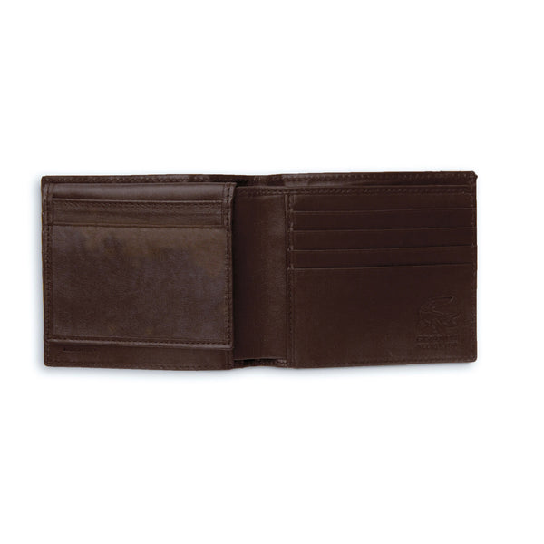 Mens Alligator Billfold Wallet in Brown