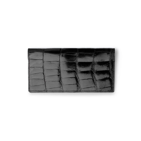 Alligator Checkbook Holder in Black