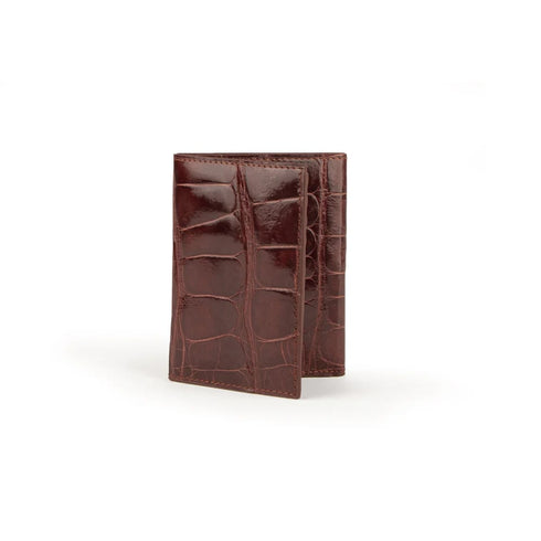 Ferrini Alligator Trifold Wallet Cognac