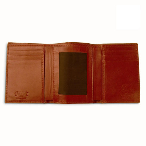 Ferrini Alligator Trifold Wallet Cognac