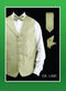 Men's 4 Piece Groomsmen Dress Tuxedo Wedding Vest ~ Waistcoat ~ Waist coat Set (Bow Tie, Neck Tie, Hanky) - Lapelled Groomsmen Vest ~ Waistcoat ~ Waist coat Dark lime mint - Men's Neck Ties - Mens Dress Tie - Trendy Mens Ties Overshirts