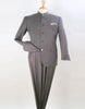 Light Grey Suit - Silver Gray Suit For Wedding - Mens Five Button Mandarin Banded Collar Light Grey Fashion Suit