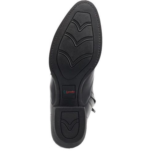 Laredo Fletcher Black Leather Round Toe Boots for Men