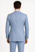 Mens Light Blue Double-Breasted Suit with Gold Buttons – Slim Fit 2-Piece Formal Set in Sky Blue Color