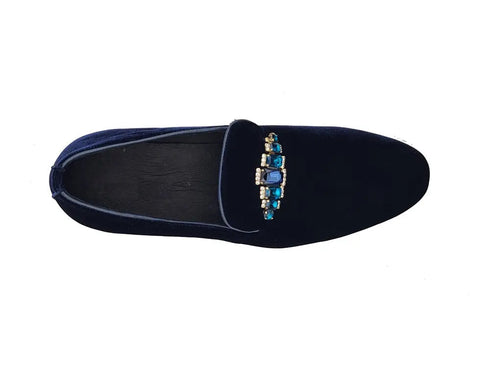 Formal Velvet Loafer with studs