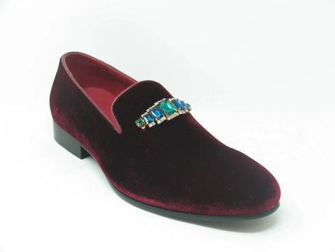 Formal Velvet Loafer with studs