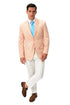 Striped seersucker Orange Blazer