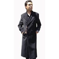 Full Length Overcoat Double Breasted Dress Coat Black Top Coat