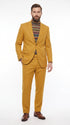 Men’s Travis Kelce Inspired Yellow Suit, Mustard Gold 2 Piece Fashion Suit for Parties and Events