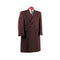 Fully Lined Double Breasted Wool Long Overcoat