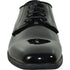 Bravo Mens Shiny Patent Plain Toe Tuxedo Dress Shoe in Black