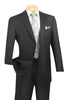 Mens Basic 2 Button Modern Fit Suit in Black