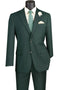 Mens Basic 2 Button Modern Fit Green Suit