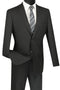 Mens Basic 2 Button Modern Fit Suit In Black