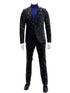 Camouflage Design Two Piece Slim Fit Suit Black