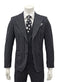 Black Pinstripe Slim Fit 3-Piece Suit — front view