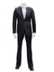 Mens 1 Button Slim Fit Leather Suit Black