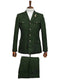 Mens Giovanni Testi Slim Fit Green Suit – 2 Piece 4 Button Formal Suit with Notch Lapel