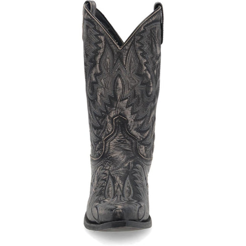 Laredo Garrett Black Distress Leather Snip Toe Boots for Men