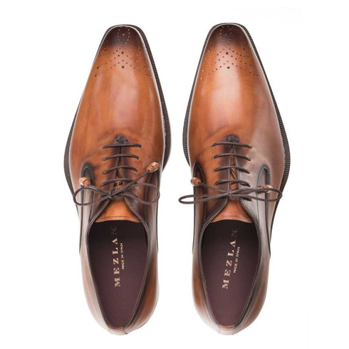 Mezlan Gavino Cognac Calfskin Leather Mens Oxford