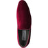 Bravo Mens Modern Slip On Velvet Tuxedo Loafer in Burgundy - Men's Dress Shoes