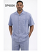 Men’s Lavender Linen Walking Suit Set – 2 Piece Short Sleeve Casual Outfit