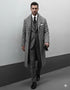 Houndstooth Overcoat - Black And White Checker Wool And Cashmere Fabric Topcoat By Alberto Nardoni