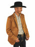 Men's Suede Cowboy Blazer Ultra Slim Fit LAM-516 in Color Camel