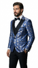 Single Breasted Peak Label Royal Blue ~ Indigo ~ Bright Blue Tuxedo Suit