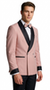 Men's Blush Pink Double Breasted Shawl Lapel Tuxedo for Wedding & Prom