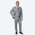 Mens Ticket Pocket Peak Lapel Double breasted Vest 100% Wool Tom Ford Style Modern Fit in Color "Grey" By Statement