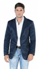 Mens Cowboy Blazer - Western Jacket in Color "Navy" Ultra Slim Fitted (Buy 1 Size UP)